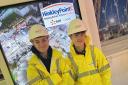 14 year nine students were guided around the construction site and visitor centre