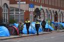 The encampment was dismantled on Wednesday (Niall Carson/PA)