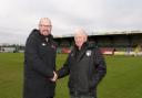 Legendary groundsman Bob Flaskett (right) passed on the role to Sam Trego (left).