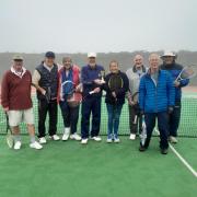 All smiles for Cheddar Walking Tennis Group as they pose for the camera.