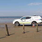 A warden beach petrol vehicle from the former Sedgemoor District Council.