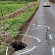The sinkhole on the B3134.