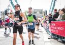 Tom Farrand ran the entire 26.2-mile course from Greenwich to the Mall