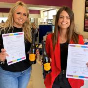 Home Instead Care Professionals Jessi and Stacie complete their dementia training