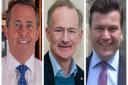 North Somerset MP Dr Liam Fox, MP for Weston John Penrose and Wells MP James Heappey.