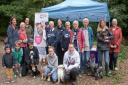 Weston Cancer Research UK fundraising team holding a trek through Worlebury Woods to raise money.    Picture: MARK ATHERTON
