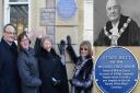 A blue plaque for the first mayor of Weston, Henry Butt, was unveiled on January 19. Picture: Eleanor Young