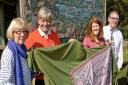 Maggie Mooney chairman of the Blagdonians, Mike Adams secretary, mosaic artist Wendy Phillips and Tony Staveacre from the Blagdon Living Well fund.