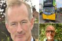 John Penrose MP, left, has hit out on bus cuts in North Somerset. Leader of North Somerset Council Cllr Steve Bridger, right.