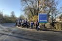 The picket line outside Weston General Hospital