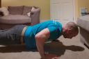 Chris Bradley is aiming to do 3,100 press-ups for Prostate Cancer. Pic: Jamie Bradley.