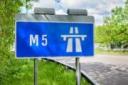 Two lanes closed on M5 near Weston due to collision