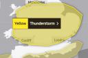 The Met Office has issued a yellow weather warning for tomorrow. Picture: Met Office
