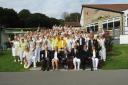 Ashcombe Park Bowling Club members celebrate success end of season on Closing Day.