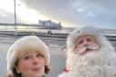 An elf and Santa Claus pay a visit to Weston-super-Mare  Pictures: WSM Town Council