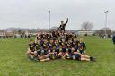 Yatwell under-16s celebrate their win against Clevedon.