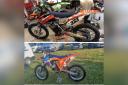 The motocross bikes stolen in Weston