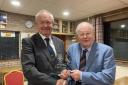 Ian Madge (left) also got a win this weekend after receiving an award for his 50 years of refereeing