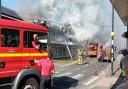 An inferno broke out above a Chinese takeaway in Worle High Street.