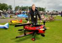 Model aircraft enthusiasts show off their hobby at the event