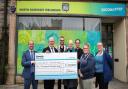 A cheque was presented to Second Step's Safe Haven centre from Howards Motor Group. (L-R) Chris Lee, Peter Haynes, Cllr James Clayton, Aileen Edwards, Jason Parker, Star Davey, Tammie Hemmet.
