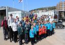 Milton Scouts, Beavers, Cubs and Explorers joined the volunteers of Weston RNLI at the Knightstone Lifeboat station. Peter Elmont and Mike Buckland are in the lifeboat.