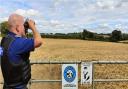 PCSO Mike Storey explains the new hare coursing law. Picture: Avon and Somerset Police