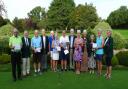 Prizewinners from Wedmore Captain's Cup along with Captains past and present.