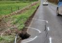 The sinkhole on the B3134.