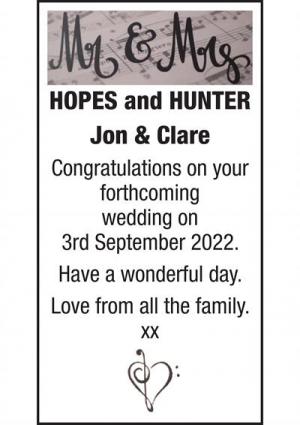 JON HOPES and CLARE HUNTER