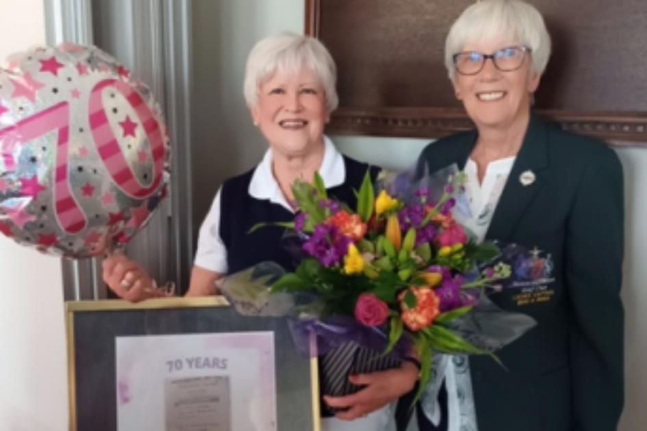 Former TV personality celebrates 70 years as a member of Weston Golf Club 