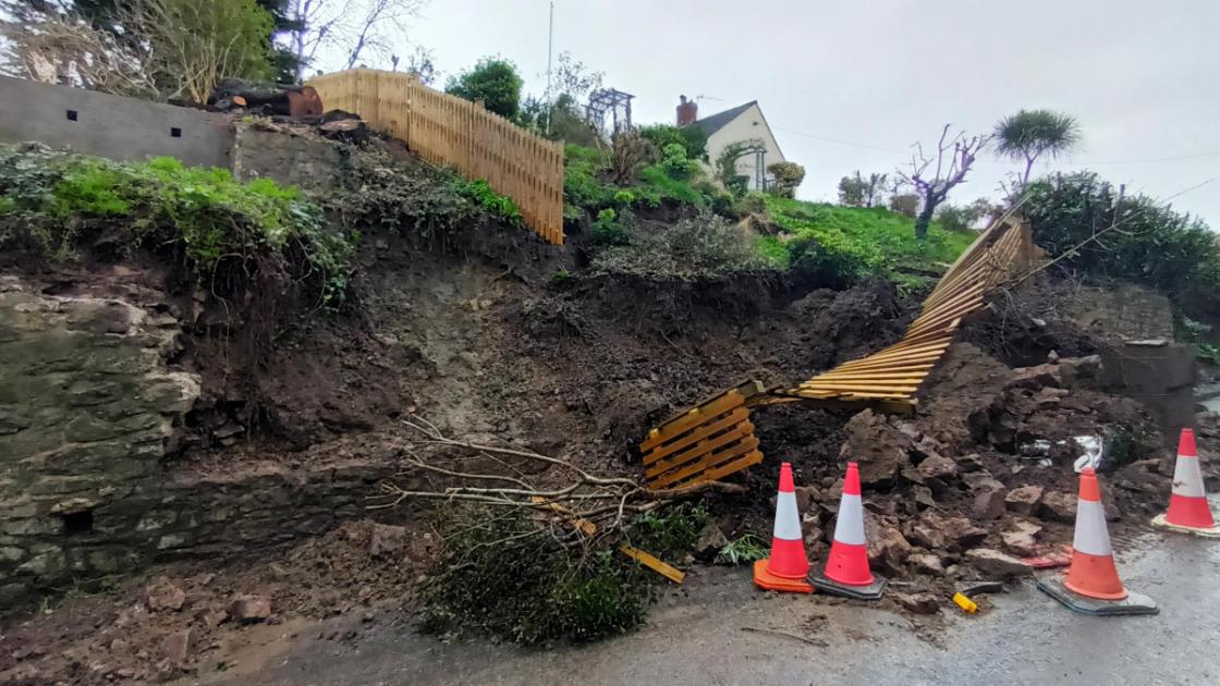Emergency closure on Hutton Hill following landslide 