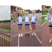 From left to right Conor Hewitt, Rosa Ford with team members Sophie and Emily Jones, Phoebe Gooch and Steph Brooks.
