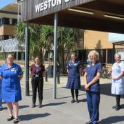 Staff at Weston General Hospital in April 2020.