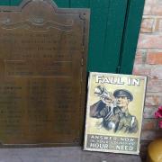 This plaque, believed to be from the First World War, was found in a car boot sale in North Somerset.