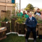 Members of the Grow Feral project at the launch of its micro-garden at the Italian Gardens in Weston.