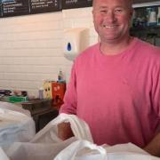 Paul has been donating surplus fisn and chips to hospital staff and supermarket workers.