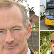 John Penrose MP, left, has hit out on bus cuts in North Somerset. Leader of North Somerset Council Cllr Steve Bridger, right.
