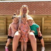 Lottie with her students at Little Learners nursery.