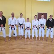 Members of Weston Karate Club at Bleadon Youth Club.