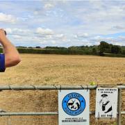 PCSO Mike Storey explains the new hare coursing law. Picture: Avon and Somerset Police