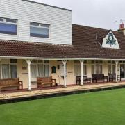 Victoria Bowling Club's green and clubhouse.