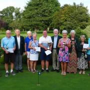 Prizewinners from Wedmore Captain's Cup along with Captains past and present.