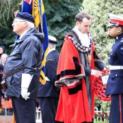 The mayor helped to honour the fallen.