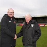 Legendary groundsman Bob Flaskett (right) passed on the role to Sam Trego (left).