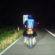 The moment police pull over 120mph biker. Picture: Avon and Somerset Police