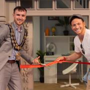 The mayor of Weston and Joe Swash took part in a ribbon-cutting ceremony.