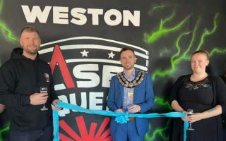 Mayor Cllr Ciaran Cronnelly at the Laser Quest opening in Weston