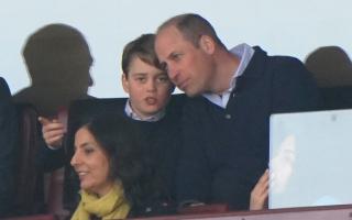 William and George's trip to watch Aston Villa was the first public outing for the pair since the Princess of Wales - Princess Kate - announced she had cancer.